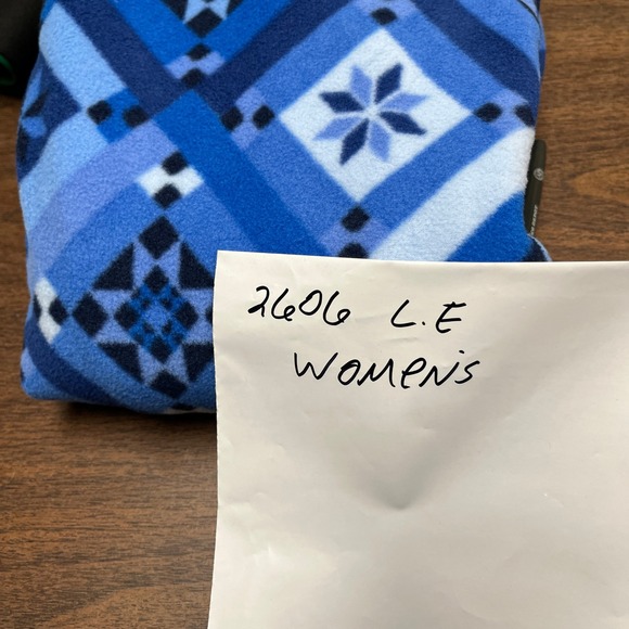 Lands End Heritage Pullover Womens L 14-16 Blue Long Sleeve Fleece Snap Neck NEW - Picture 12 of 12